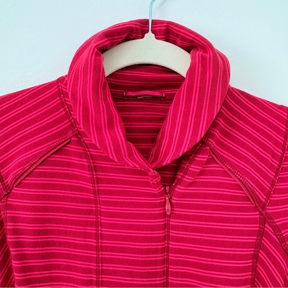 Lululemon | Think Fast Pullover | Sz 6 |Stripe Boom Juice Cranberry | EUC - Picture 3 of 10